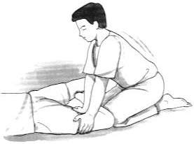 เทคนิควิธีการนวดพับขา ท่าที่ 3