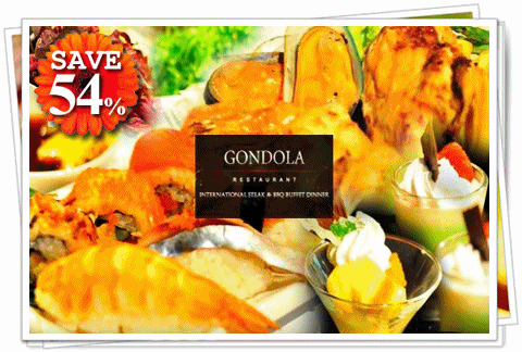 "Ŵ 54% § 299 ҷ Ẻ鹵㨪ͺ ؿ࿵ùҹҪҵ 駻-ҧ ͪ鹴 ÷ʴ í ҡͧ ͹ Gondola Restaurant ç A-One Bangkok Hotel ҡҤһ 648 ҷ ͤس੾"